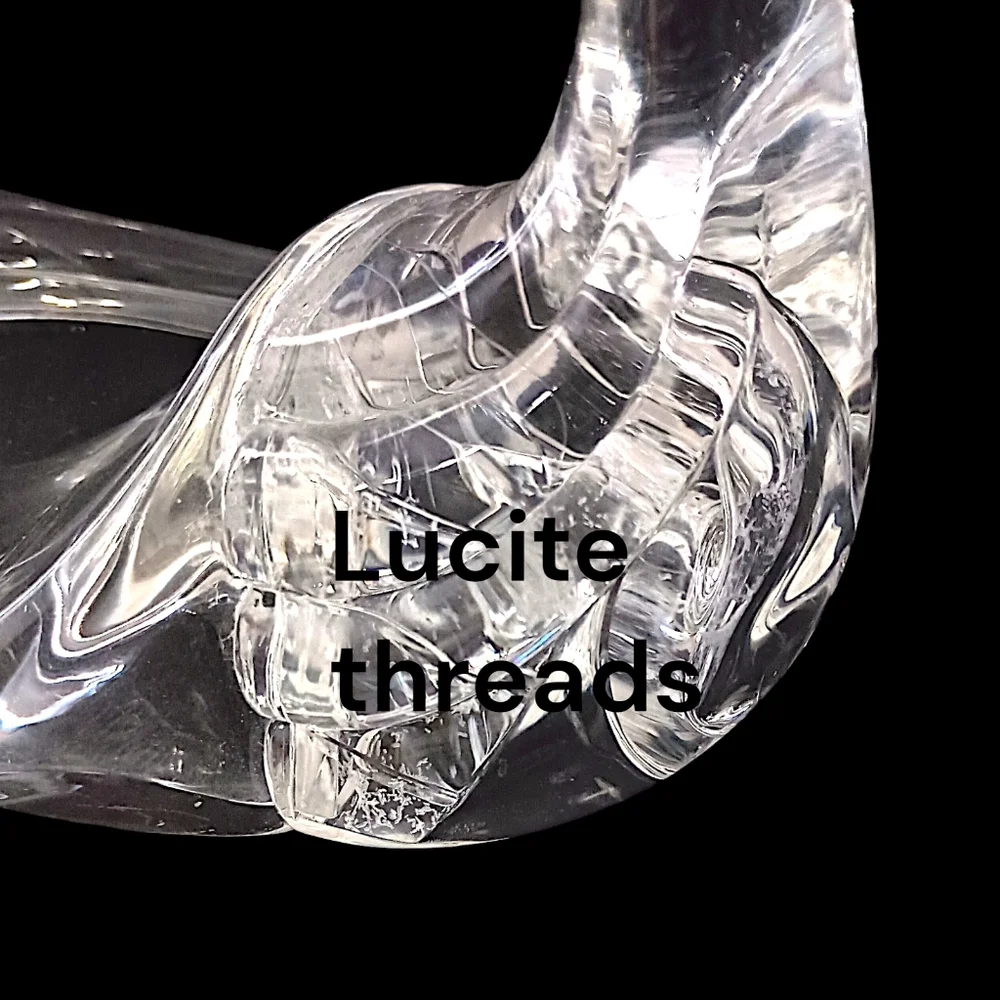 Vintage Lucite Swan Towel‎ Holder Clear Acrylic Guest Washcloth 80s MCM Graceful